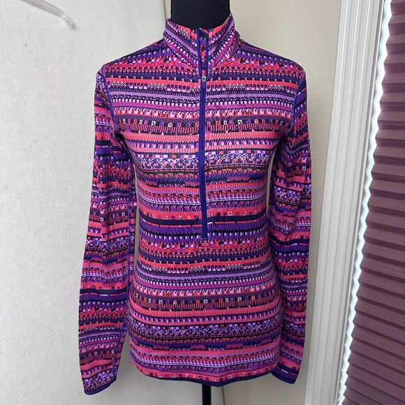 Nike Pro Dri-Fit‎  Pullover Women Small  Multi Half Zip Athleisure tribal pink - Picture 1 of 6